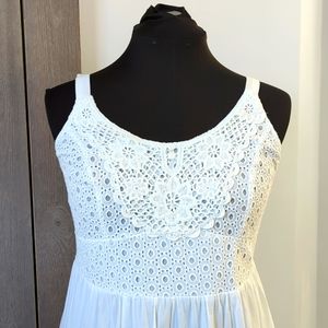 Magic Eyelet and crochet lace maxi dress